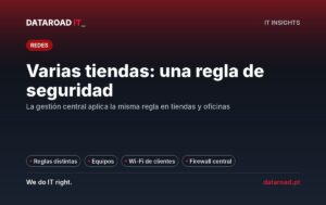 Seguridad en varias tiendas y oficinas: firewall gestionado centralmente y la misma regla en todos los lugares — DataRoad