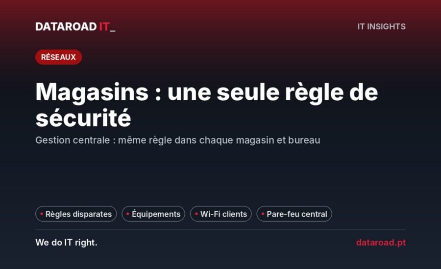 Sécurité dans plusieurs magasins et bureaux : pare-feu centralisé et même règles pour tous les sites — DataRoad