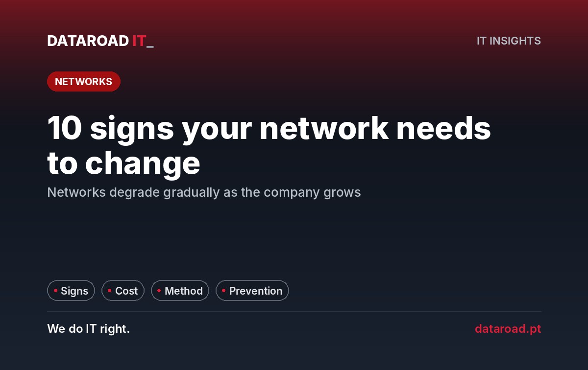 Modernização da rede informática: dez sinais de alerta e como fazer uma atualização bem feita na empresa — DataRoad