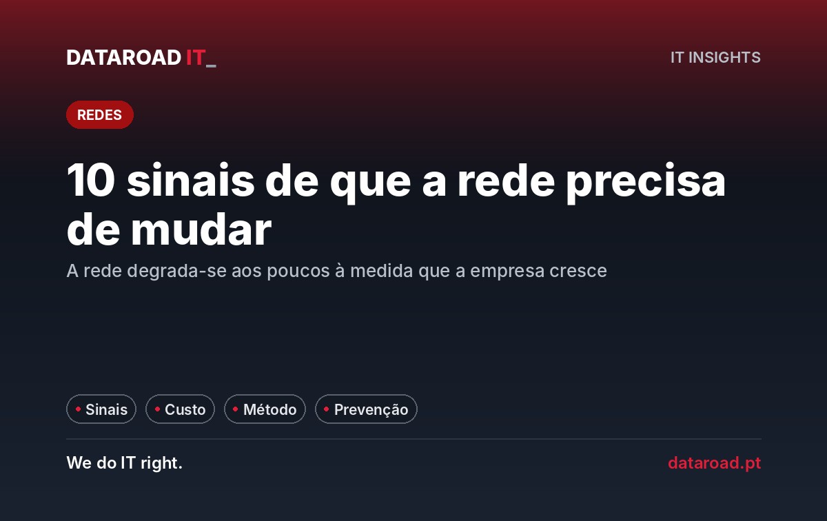 Modernização da rede informática: dez sinais de alerta e como fazer uma atualização bem feita na empresa — DataRoad