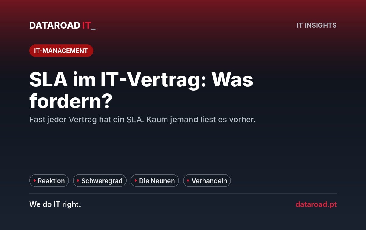 SLA in IT-Verträgen: Was vor Vertragsunterzeichnung zu beachten ist, von der Schweregradigkeit bis zur Verfügbarkeit — DataRoad