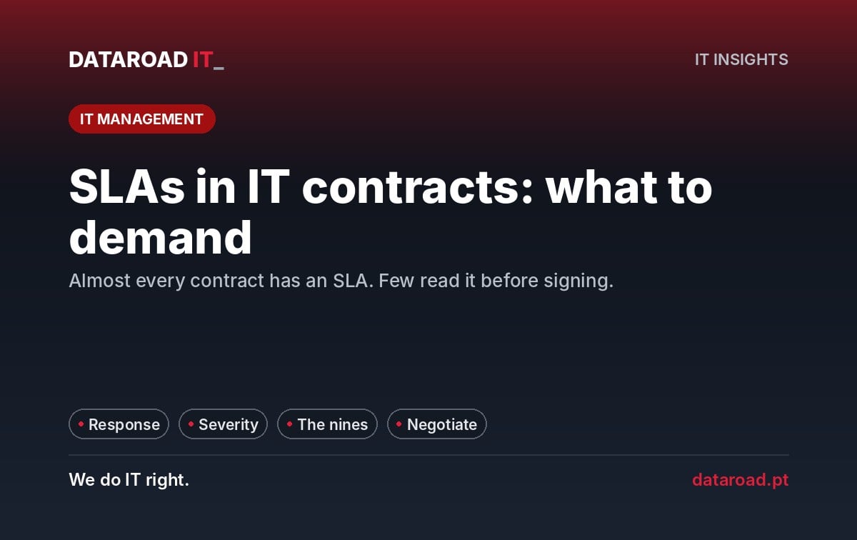 SLA in IT contracts: what to require before signing, from severity to availability — DataRoad