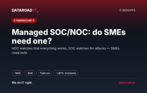 SOC and NOC managed: what they are, what they differ from each other and whether a SME with 10 to 200 employees needs them — DataRoad