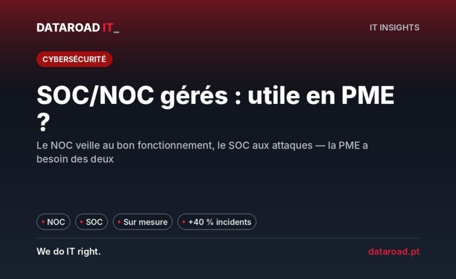 SOC et NOC gérés : ce qu’ils sont, leurs différences et si une PME de 10 à 200 employés en a besoin — DataRoad