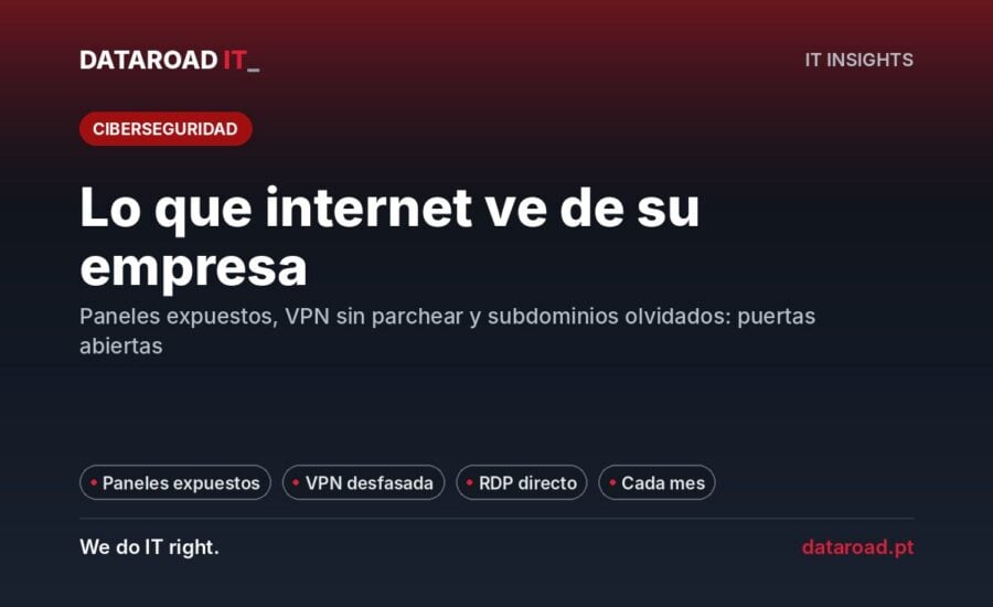 Superficie de ataque externa: lo que la Internet ve de su empresa y cómo cerrarla — DataRoad