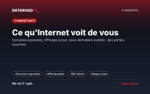 Surface d'attaque externe : ce que l'internet voit de votre entreprise et comment fermer les portes — DataRoad