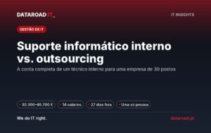 Suporte informático interno vs outsourcing: o custo total de um técnico interno para 30 postos — DataRoad