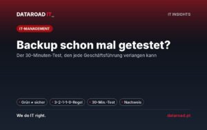 Backup-Test: Die 30-minütige Wiederherstellungsprüfung und die Regel 3-2-1-1-0 erläutert für Manager — DataRoad