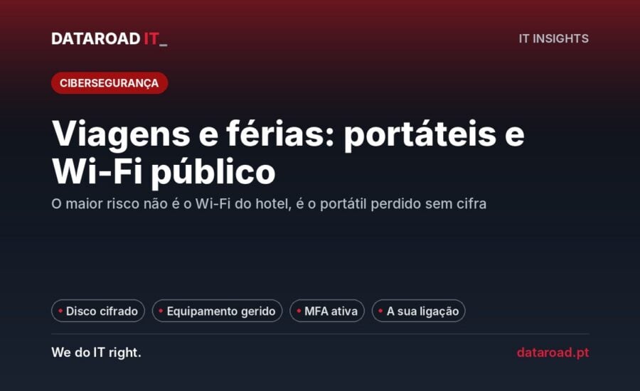 Segurança portáteis Wi-Fi público: viagens e férias com o equipamento da empresa protegido — DataRoad