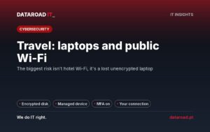 Public Wi-Fi portable security: traveling and vacationing with company equipment protected — DataRoad