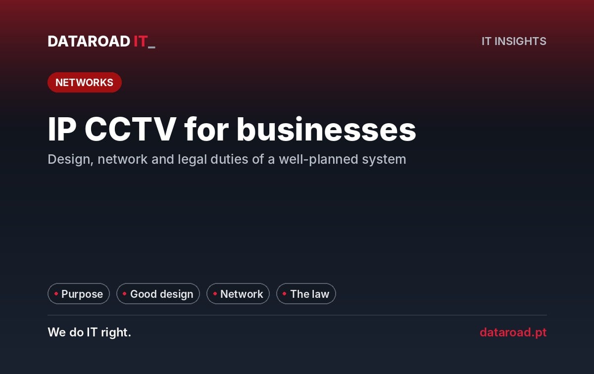 IP video surveillance for businesses: project, network, system security and legal obligations — DataRoad