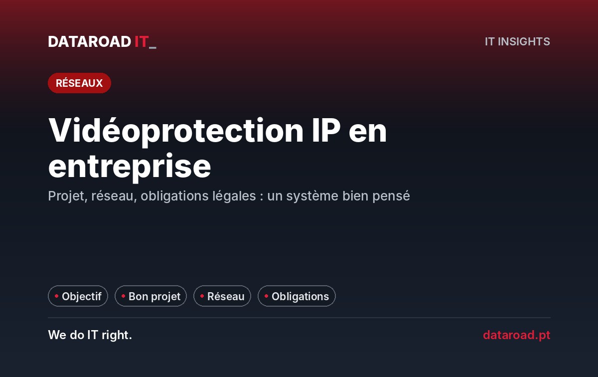 Vidéo-surveillance IP pour les entreprises : projet, réseau, sécurité du système et obligations légales — DataRoad