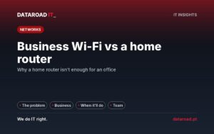 Enterprise Wi-Fi vs. home router: the differences that matter in an office wireless network — DataRoad