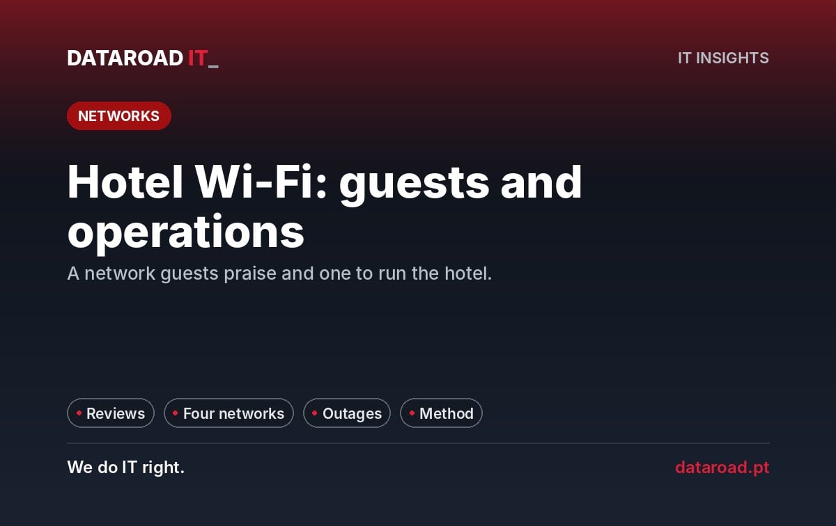 Wi-Fi for hotels: the network that guests praise and that supports the operation of the hotel — DataRoad